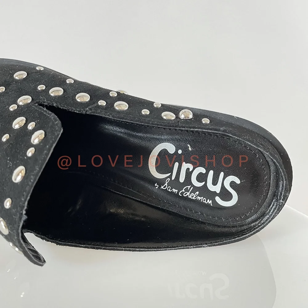 Minimalist | Sam Edelman Studded Mules | Black Flats Slides | Spring Comfort | 8